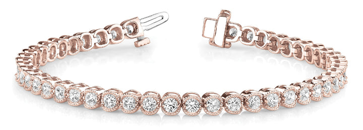 18K Rose Gold 2 ct tw Fashion Diamond Bracelet