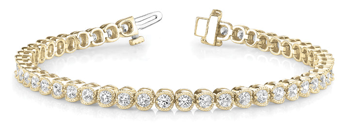 18K Yellow Gold 2ct Diamond In-Line Bracelet