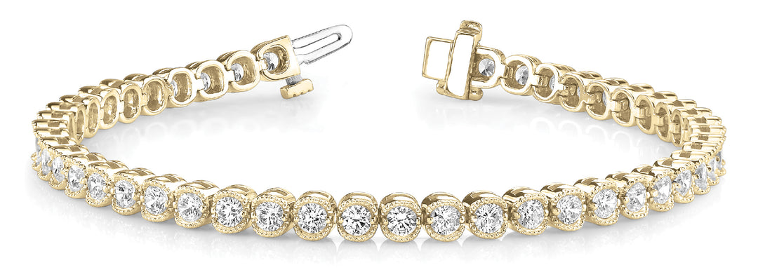 18K Yellow Gold 2 ct tw Fashion Diamond Bracelet