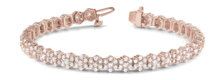 18K Rose Gold 4 5/8 ct tw Fashion Diamond Bracelet