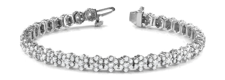 14K White Gold 4 5/8 ct tw Fashion Diamond Bracelet