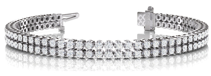 14K White Gold 3 7/8 ct tw Fashion Diamond Bracelet
