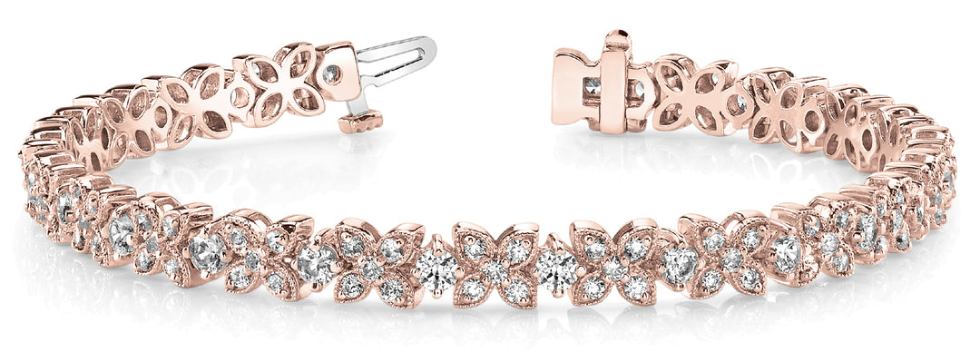 Rose Gold 3.25 CT Diamond Tennis Bracelet