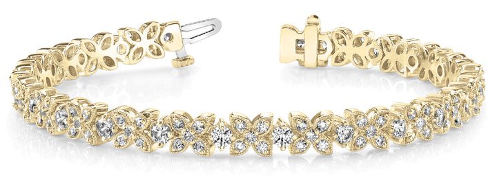 14K Yellow Gold Diamond Fashion Bracelet
