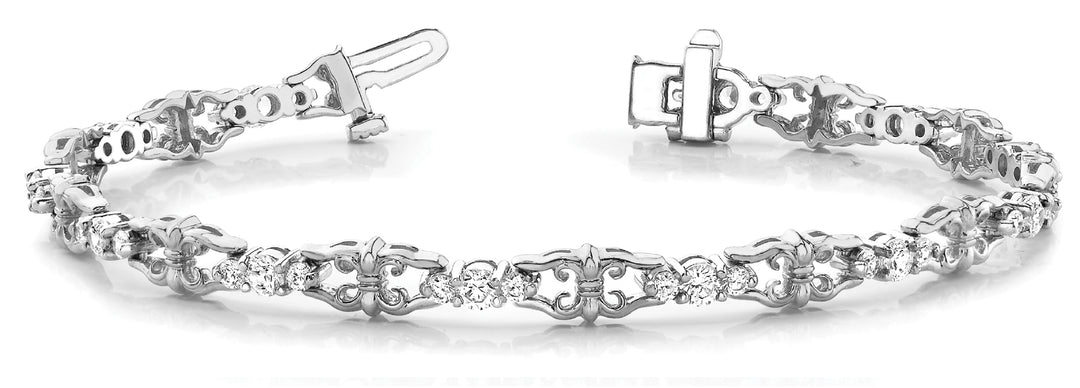 18K White Gold Diamond Accent Fashion Bracelet