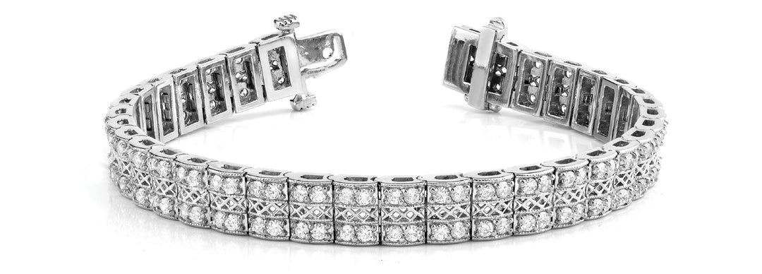 Multi Row Diamond Fashion Bracelet