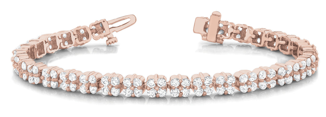 18K Rose Gold 10 3/8 ct tw Fashion Diamond Bracelet