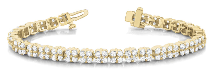 18K Yellow Gold 10.38 CT Diamond Tennis Bracelet