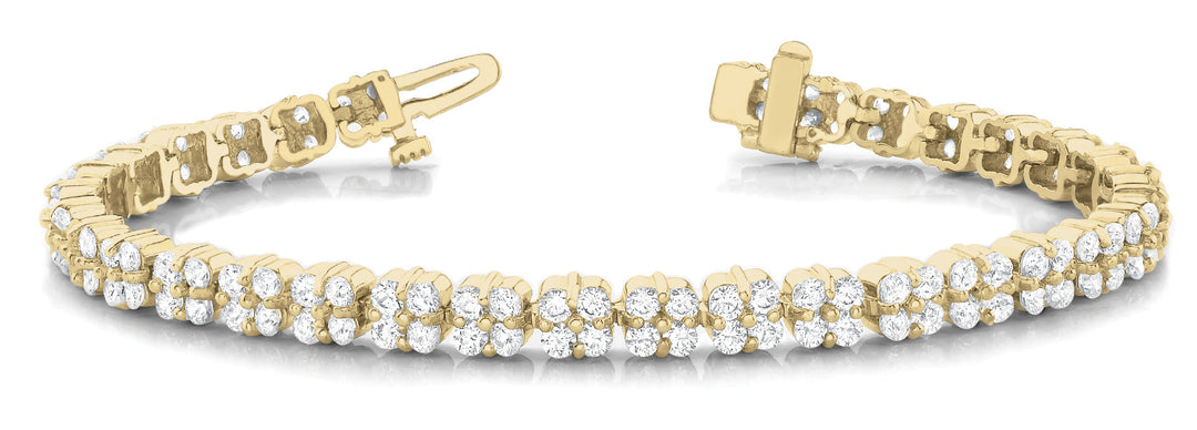 18K Yellow Gold 10 3/8 ct tw Fashion Diamond Bracelet