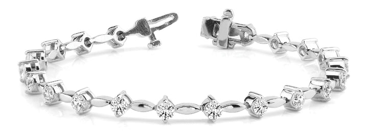 18K White Gold 1 CT Diamond Fashion Bracelet