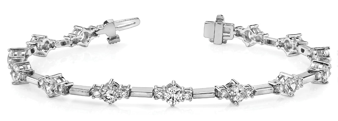 Multi-Diamond Fashion Tennis Bracelet