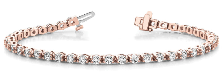 14K Rose Gold Diamond Tennis Bracelet