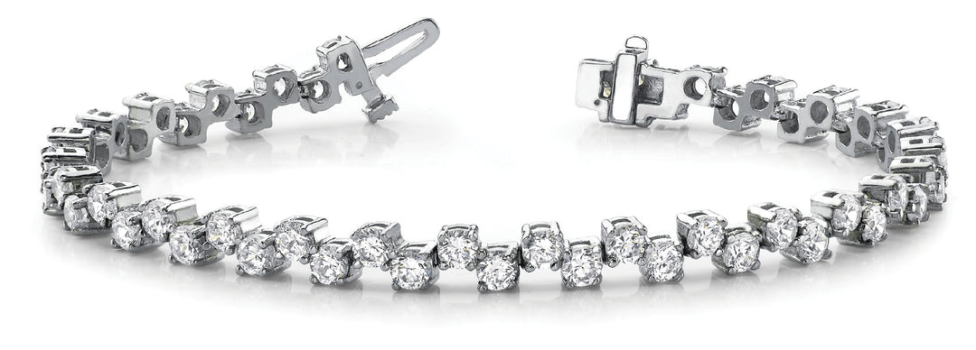 18K White Gold Diamond Tennis Bracelet - 2 CTW