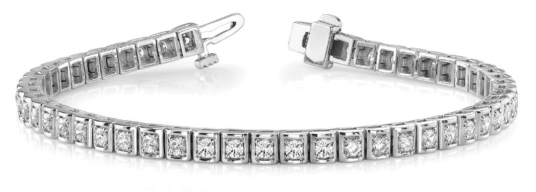 Round Diamond Tennis Bracelet | Multi-Gold Options