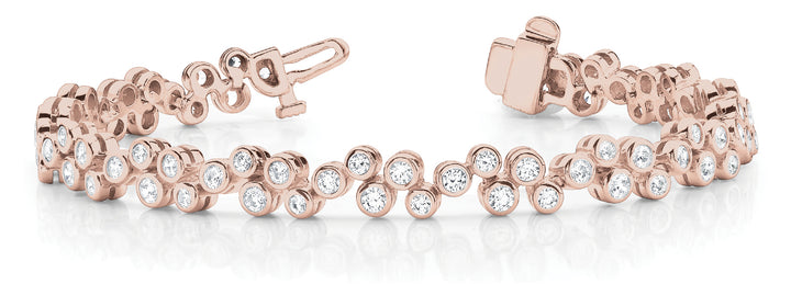 18K Rose Gold 1 5/8 ct tw Fashion Diamond Bracelet