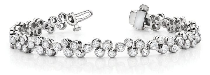 Multi-Diamond Fashion Link Bracelet