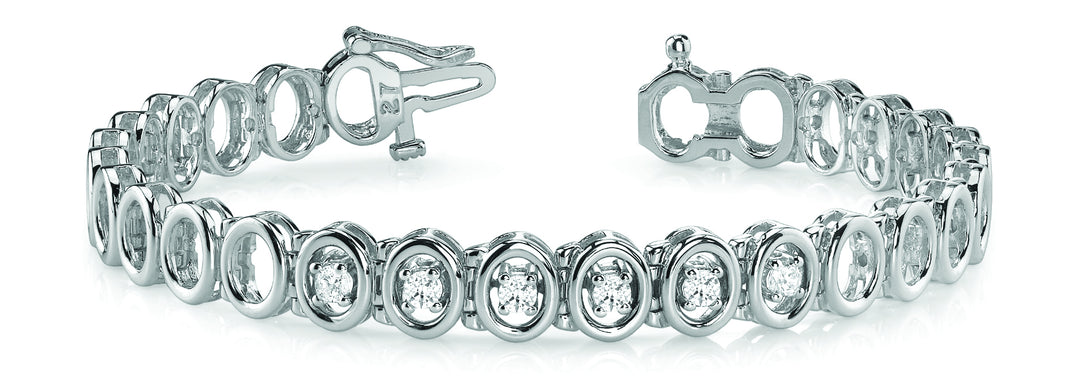 Multi-Diamond Fashion Tennis Bracelet