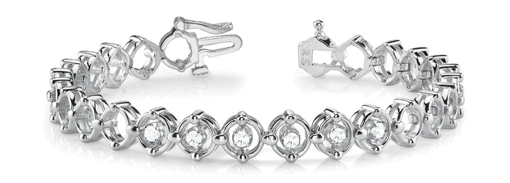 Multi-Diamond Round Tennis Bracelet
