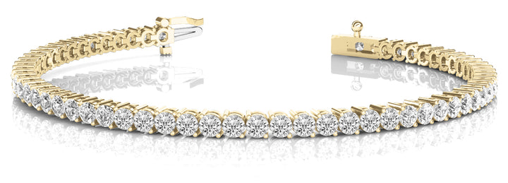 18K Yellow Gold Diamond Tennis Bracelet