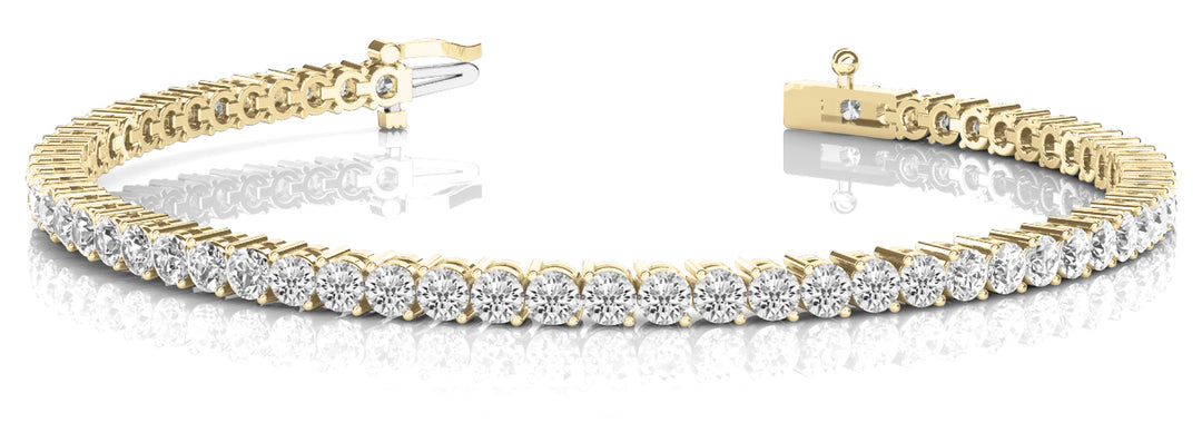 14K Yellow Gold 1 CT Diamond Line Bracelet
