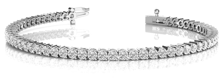 Round Diamond Tennis Line Bracelet