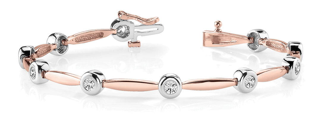 14K Rose Gold 1/2 ct tw Fashion Diamond Bracelet
