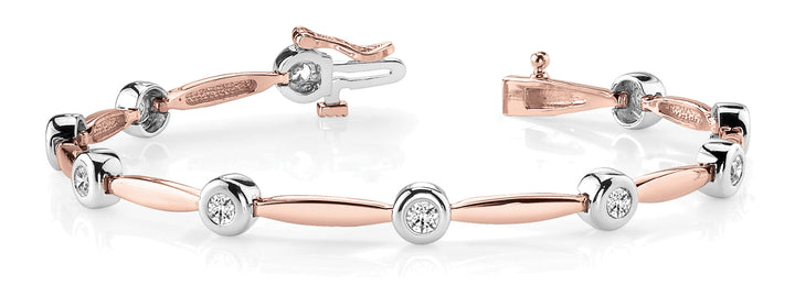 14K Rose Gold 1/2 ct tw Fashion Diamond Bracelet