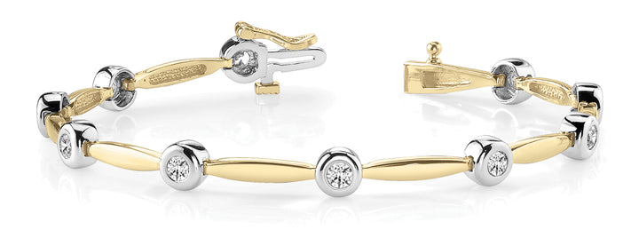 18K Yellow Gold Diamond Fashion Bracelet