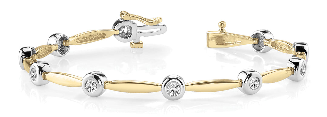 14K Yellow Gold 1/2 ct tw Fashion Diamond Bracelet
