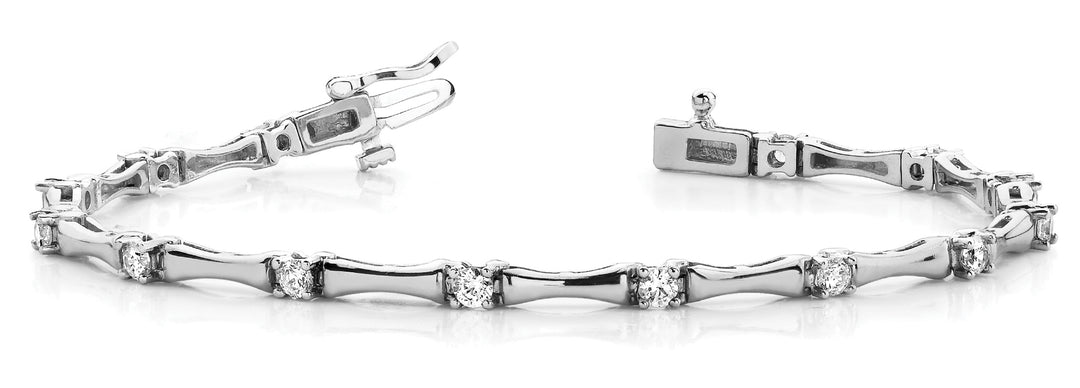 Platinum White Diamond Fashion Bracelet