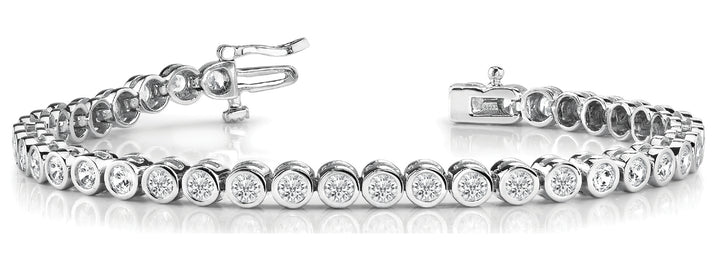 14K White Gold 2ctw Diamond In-Line Bracelet