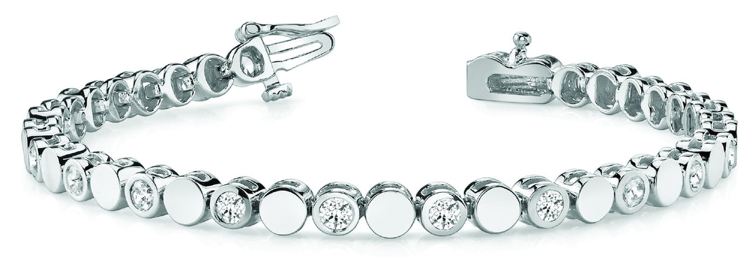 14K White Gold 1 ct tw Fashion Diamond Bracelet