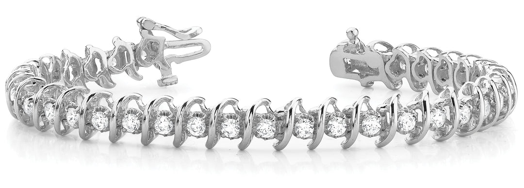 Multi-Diamond Line Fashion Bracelet