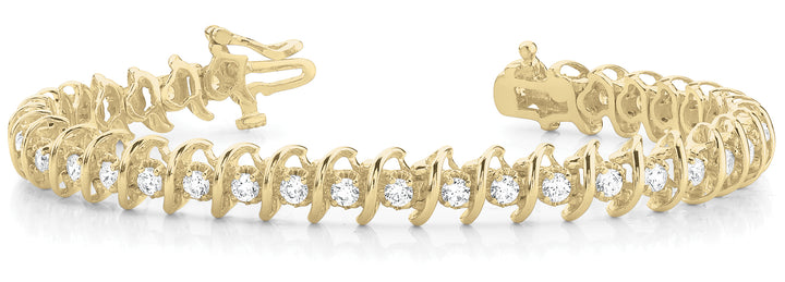 18K Yellow Gold 1/4 ct tw Fashion Diamond Bracelet