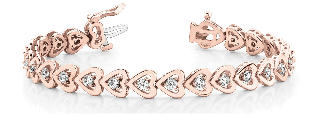 Rose Gold 1 CT Diamond Tennis Bracelet