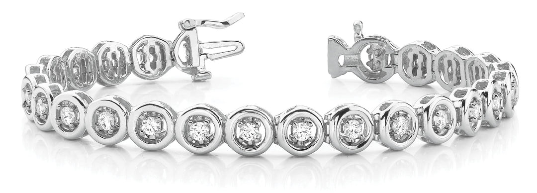 14K White Gold Diamond Tennis Bracelet