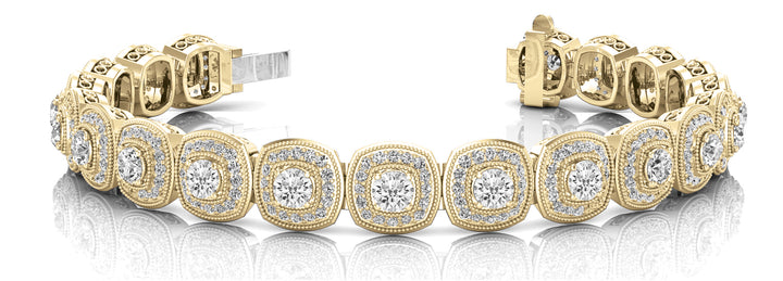 14K Yellow Gold 3 1/4 ct tw Fashion Diamond Bracelet