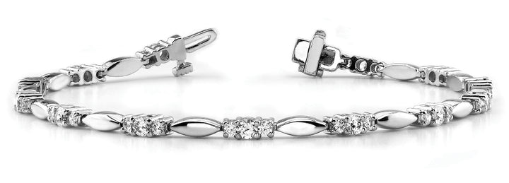 18K White Gold Diamond Accent Fashion Bracelet