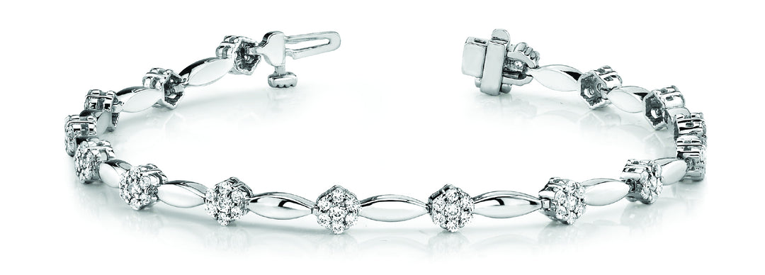 Multi-Diamond Fashion Tennis Bracelet