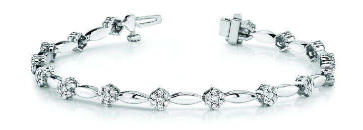 Multi-Diamond Fashion Tennis Bracelet