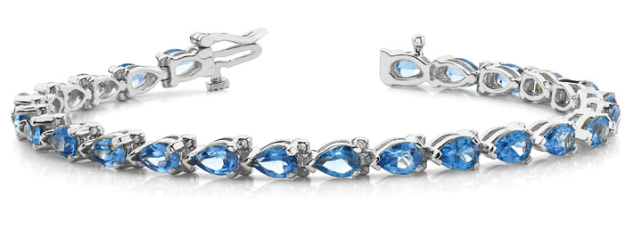 Pear Diamond Multi-Stone Fashion Bracelet