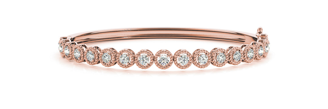 14K Rose Gold Diamond Fashion Bracelet