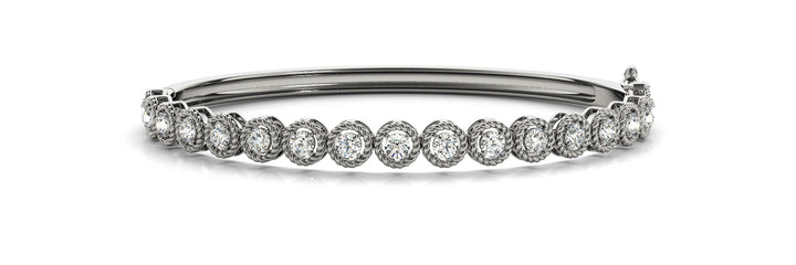 White Gold 5/8 ct Diamond Fashion Bangle