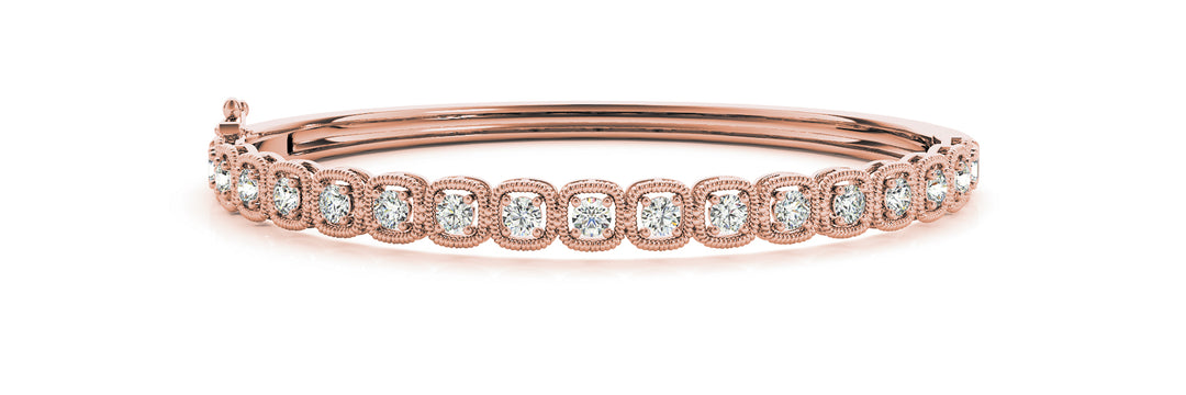 14K Rose Gold Diamond Fashion Bracelet