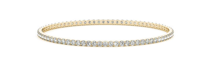 18K Yellow Gold Diamond Fashion Bangle