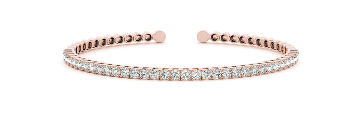 14K Rose Gold Diamond Fashion Bangle