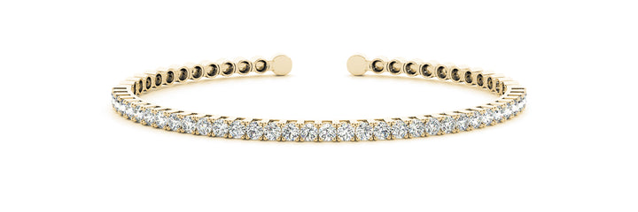 18K Yellow Gold Diamond Fashion Bangle