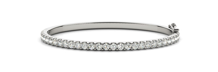 18K White Gold Round Diamond Fashion Bracelet