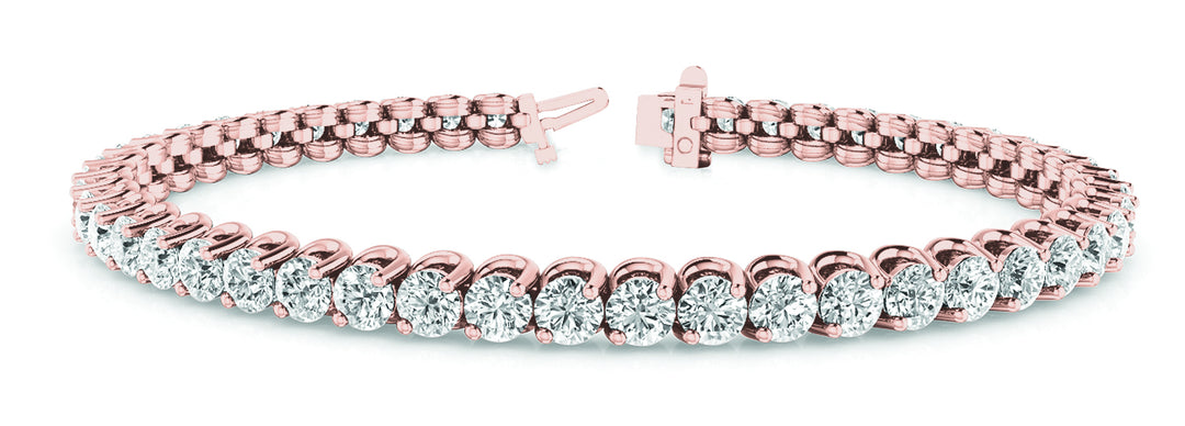 Rose Gold 2ctw Round Diamond Tennis Bracelet