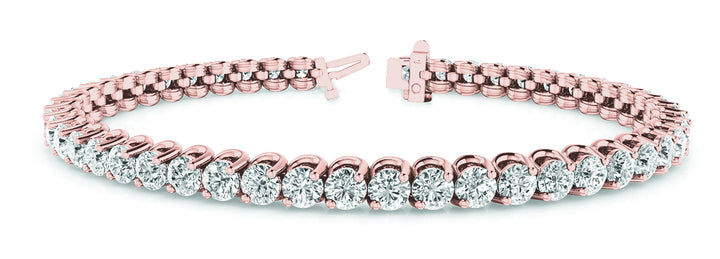 Rose Gold 2ctw Round Diamond Tennis Bracelet
